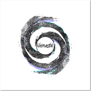 Namaste Yoga Yin Yang Symbol Shirt Posters and Art